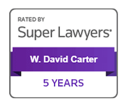 Rated By Super Lawyers | W. David Carter | 5 Years